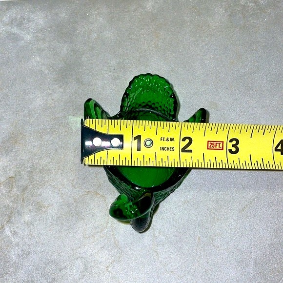 Mosser Glass Emerald Green Swan Miniature 3 Inches Vintage Pristine Condition - Picture 10 of 11